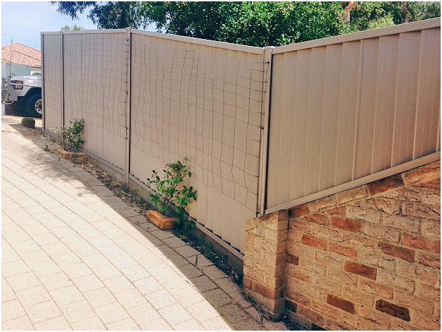 Colorbond fence installation on uneven 2