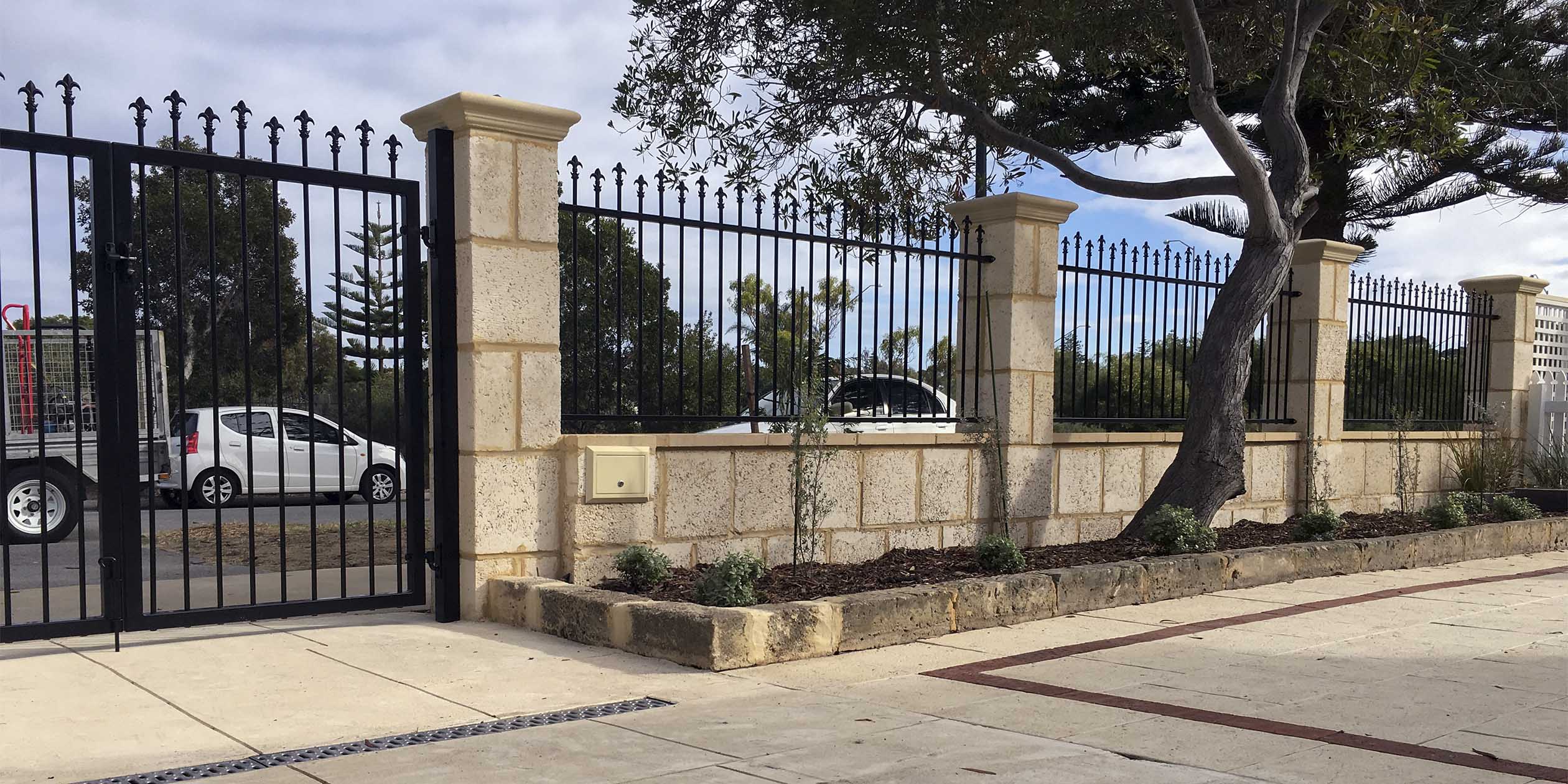 freestanding brick wall brick fence perth