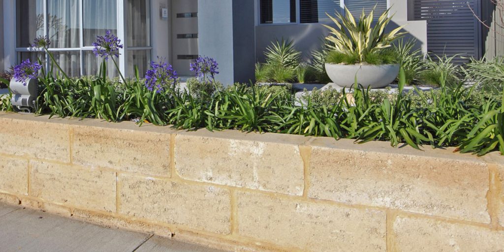 landscaping perth limestone block wall