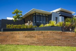 natural earth coloured limestone blocks