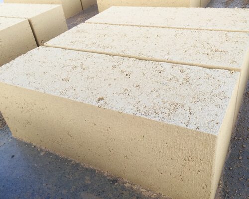 cream reconstituted limestone blocks