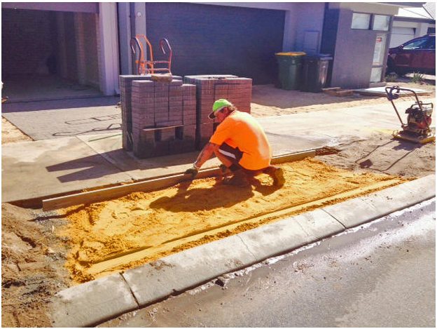 Council crossover installation brikies sand Perth