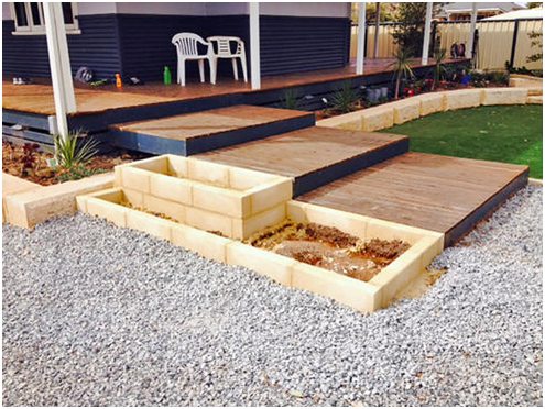 limestone block garden edging perth