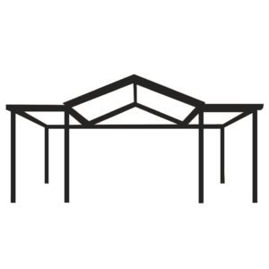 gable patio with wings