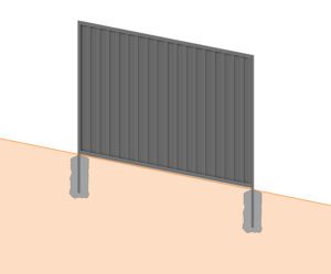 sloped colorbond fence panel