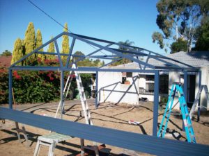 gable patio installation