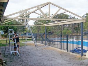 gable patio frame