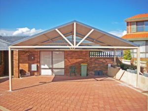 Colorbond patio with sunburst