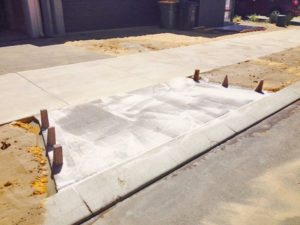 completed paved council crossover installation