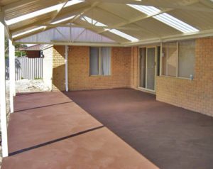 coloured poured standard concrete