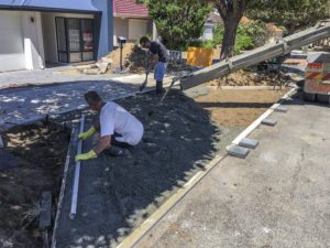poured standard concrete crossover