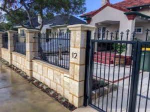 limestone block wall