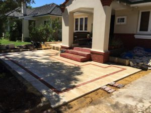 limestone retaining small garden edging wall