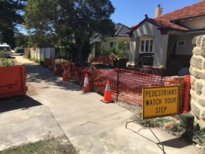 Reconstituted limestone block wall with infills Swanbourne before picture renovation