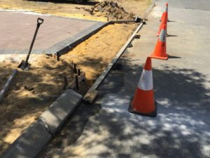 council crossover poured concrete