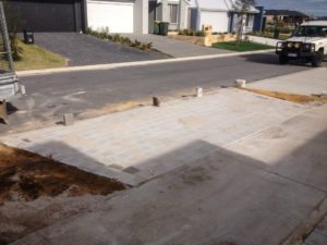 brick paving council vehicle crossover